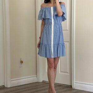 Aqua Blue Ruffled Tiered Sundress